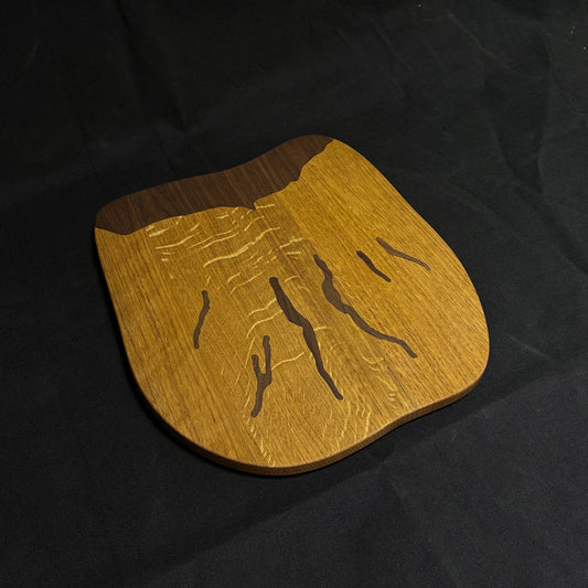 Quarter-sawn oak with walnut inlay