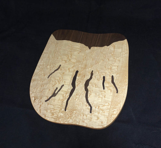 Bird's Eye Maple with Walnut Inlay